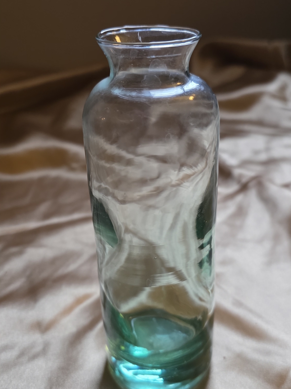 Aqua Glass Decorative Vase